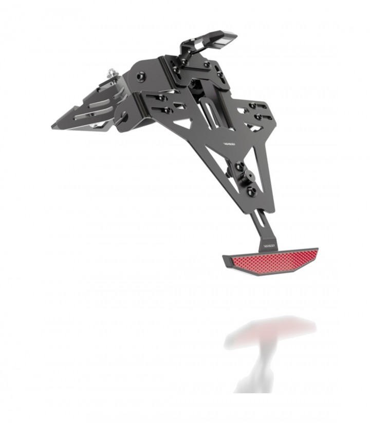 Portamatrículas Highsider Akron-RS en Negro para Honda CB 650 F (RC75) (14-16), CB 650 F ABS (RC75) (14-16), CB 650 F ABS (RC97)