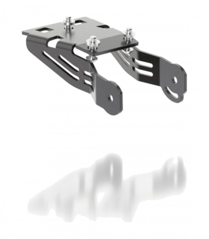 Portamatrículas Highsider Akron-RS en Negro para Honda CB 650 F (RC75) (14-16), CB 650 F ABS (RC75) (14-16), CB 650 F ABS (RC97)