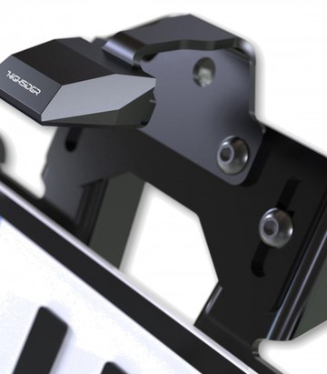 Portamatrículas Highsider Akron-RS en Negro para Honda CB 650 R Neo Sports Cafe (RH02) (19-20), CBR 650 R ABS (RH01) (19-20)