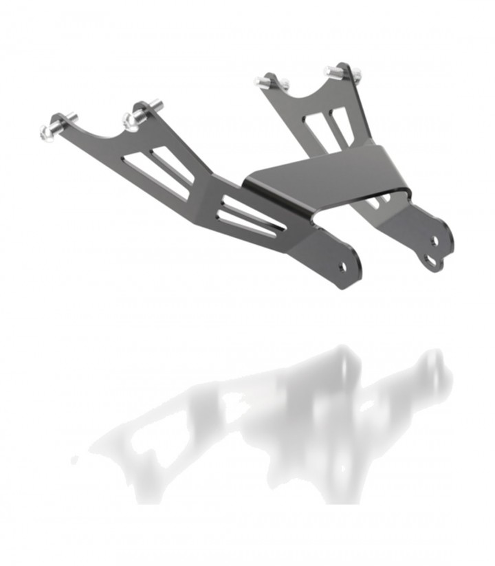 Portamatrículas Highsider Akron-RS en Negro para Honda CB 650 R Neo Sports Cafe (RH02) (21-23), CBR 650 R ABS (RH01) (21-23)