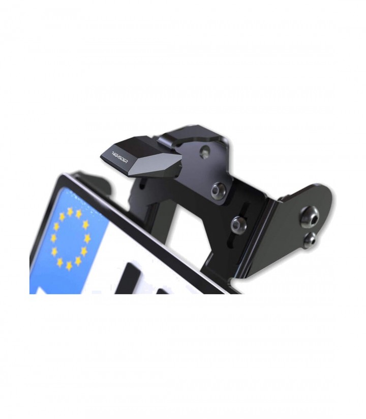 Portamatrículas Highsider Akron-RS en Negro para Honda CB 750 Hornet (23-26), CB 750 Hornet E-CLUCTH (26)