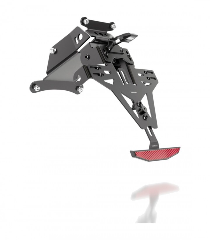 Portamatrículas Highsider Akron-RS en Negro para Husqvarna 701 Enduro (16-23), 701 Enduro LR (20), 701 Supermoto (16-25)