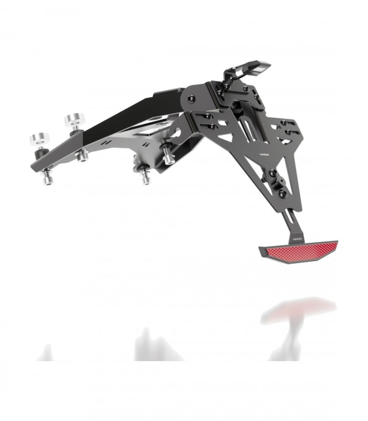 Portamatrículas Highsider Akron-RS en Negro para Husqvarna Svartpilen 401 (18-23), Vitpilen 401 (18-23)