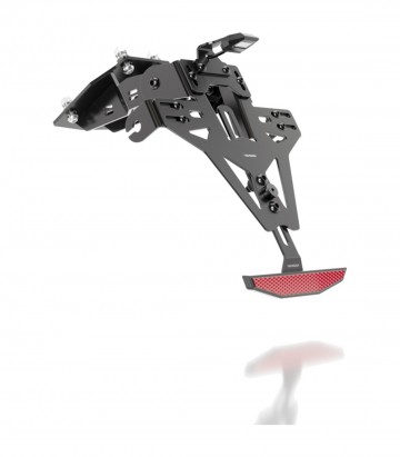 Portamatrículas Highsider Akron-RS en Negro para Kawasaki Z 900 (23-24), Z 900 A2 ABS (ZR900D) (18-19), Z 900 A2 ABS (ZR900H) (2