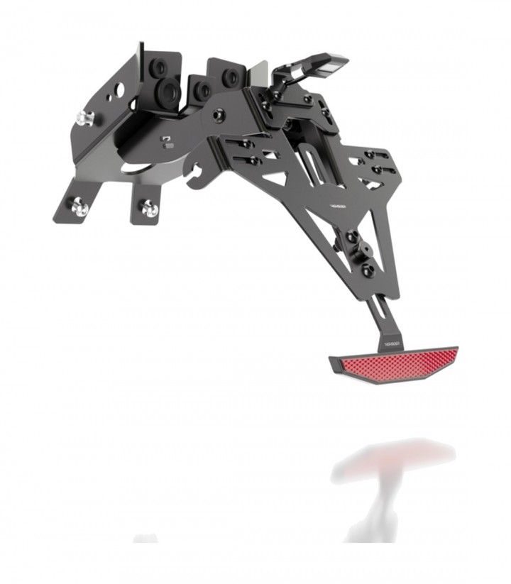 Portamatrículas Highsider Akron-RS en Negro para KTM 690 SMC R (19-25)
