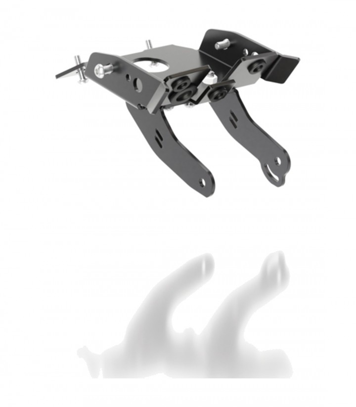 Portamatrículas Highsider Akron-RS en Negro para KTM 690 SMC R (19-25)