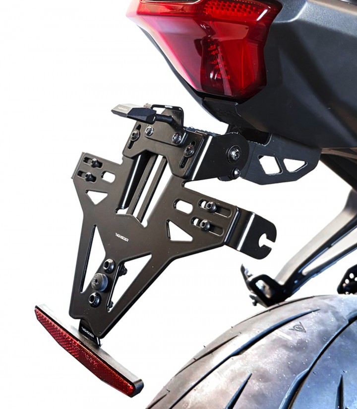 Portamatrículas Highsider Akron-RS en Negro para Yamaha MT-07 (25-26), MT-07 Y-AMT (25-26)