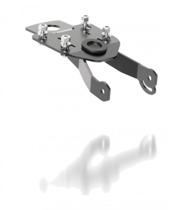 Portamatrículas Highsider Akron-RS en Negro para Yamaha MT-125 (20-26)
