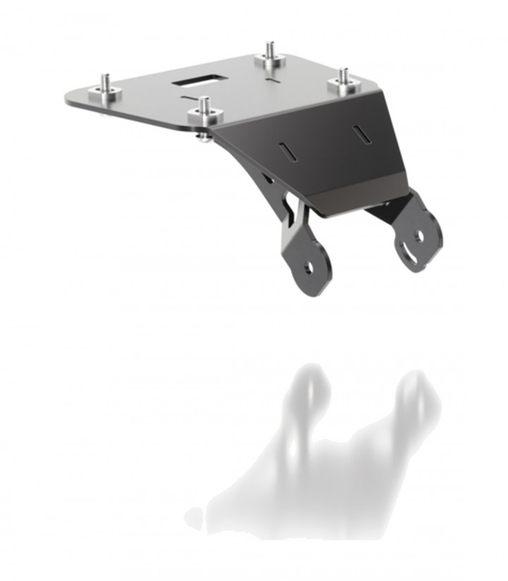 Portamatrículas Highsider Akron-RS en Negro para Yamaha YZF-R3 (RH12) (20-21), YZF-R3 ABS (RH12) (19)