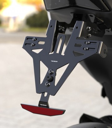 Highsider License Plate Holder Akron-RS Without Tail Light in Black for Kawasaki ER-6 F (EX650E) (12-16), ER-6 F ABS (EX650F) (1