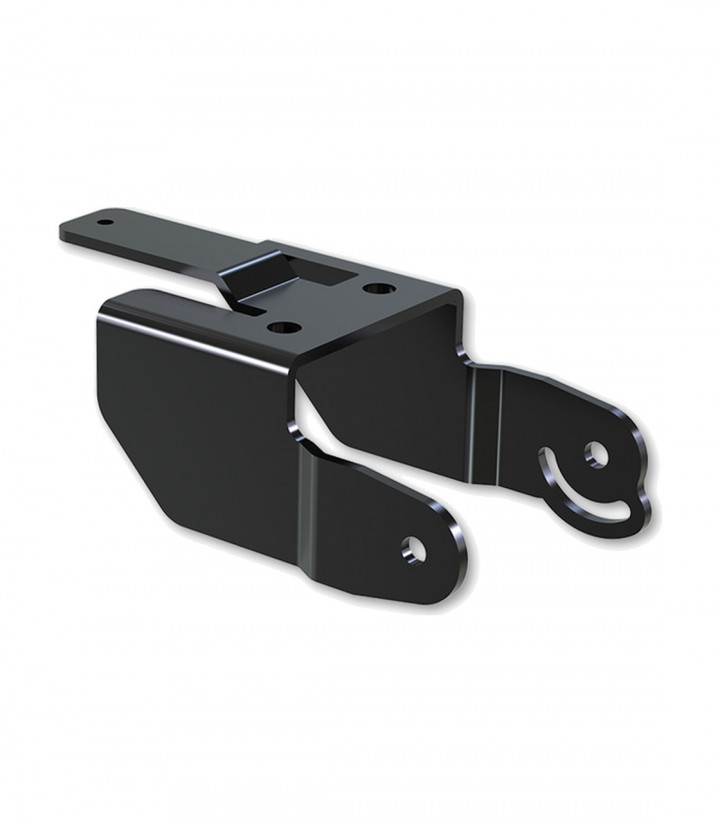 Portamatrículas Highsider Akron-RS sin Luz Trasera en Negro para Kawasaki ER-6 F (EX650E) (12-16), ER-6 F ABS (EX650F) (12-16),