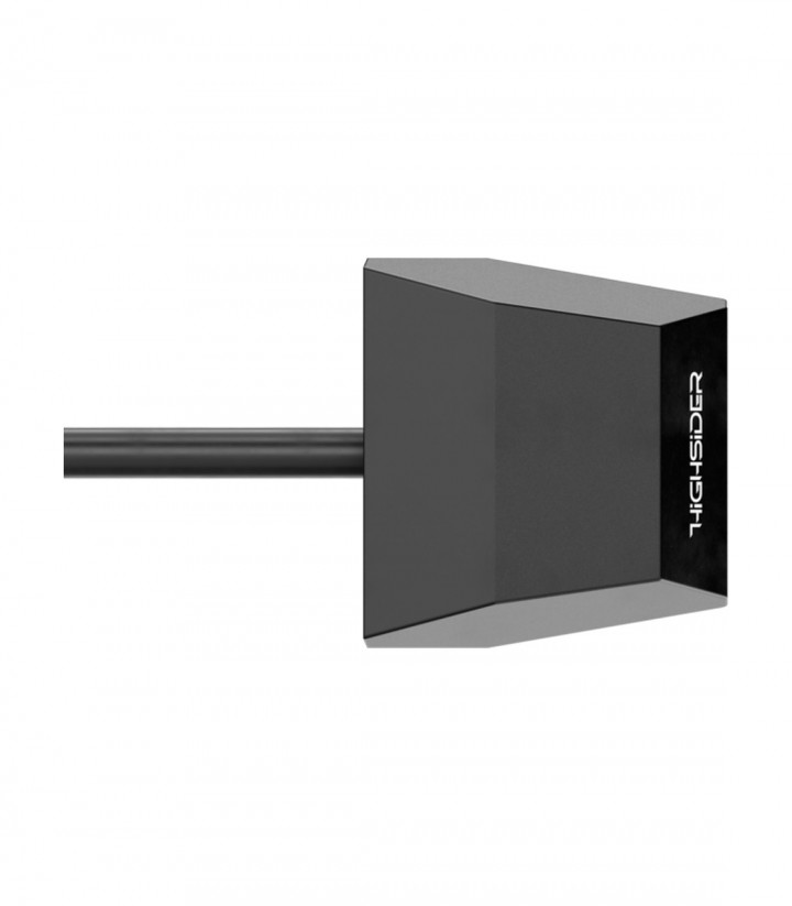 LED-Kennzeichenleuchte Highsider Split-S SMD in Schwarz mit transluzentem Glas