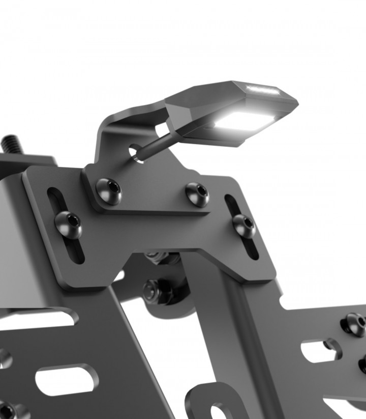 Luz de Matrícula LED Highsider Split-S SMD en Negro con Cristal Translúcido