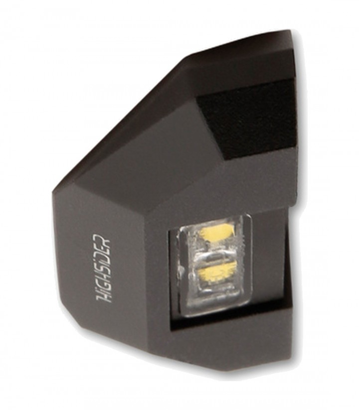 Luz de Matrícula LED Highsider Split-XL SMD en Negro con Cristal Translúcido