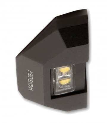 LED-Kennzeichenleuchte Highsider Split-XL SMD in Schwarz mit transluzentem Glas