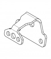 Highsider License Plate Light Mount S in Black