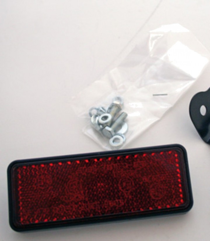 Catadióptrico Highsider con Soporte Universal en Rojo