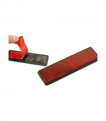 Catadióptrico Highsider Rectangular con Adhesivo 91x25 Homologado en Rojo
