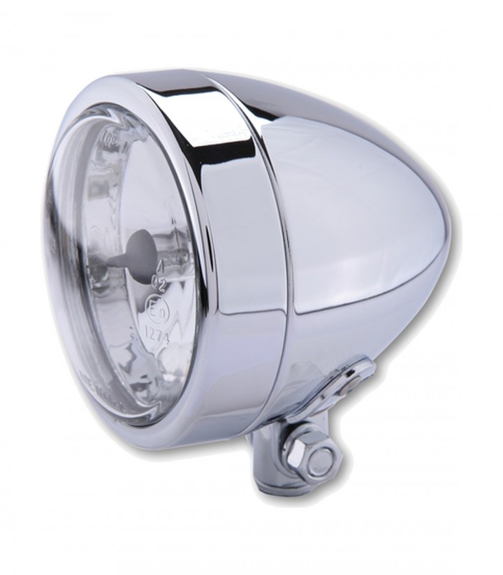 Faro Delantero H4 Highsider Bullet 90 mm en Cromado