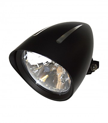 Scheinwerfer H4 Highsider Classic 1 Extreme 146 mm in Schwarz