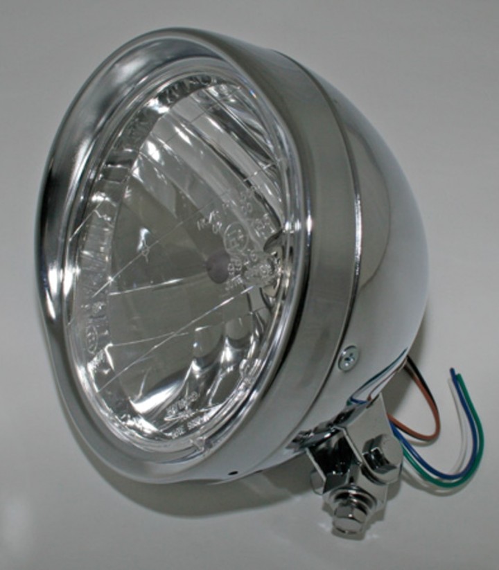 Faro Delantero Highsider Cruiser 165 mm en Cromado