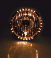 Highsider Headlight Reno 2 178 mm in Black
