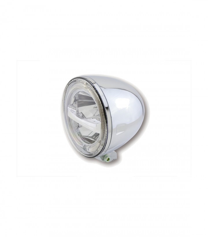Faro Delantero LED Highsider Circle 146 mm en Cromado