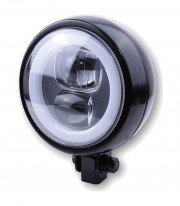 Highsider LED Headlight Flat Type 9 in Black