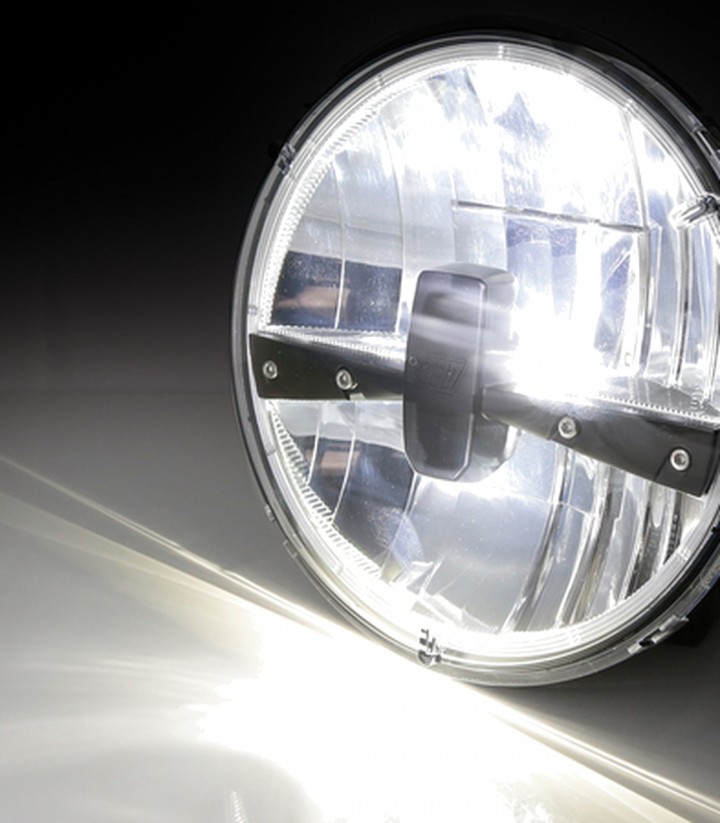 LED-Scheinwerfer Highsider Frame-R1 Type 3 mit 178 mm in Schwarz