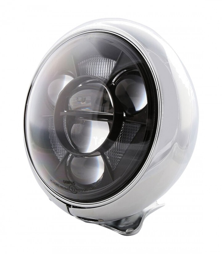Faro Delantero LED Highsider HD-Style Type 11 de 178 mm en Cromado