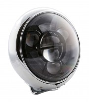 Highsider LED Headlight HD-Style Type 11 178 mm in Chrome