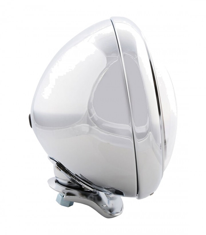 LED-Scheinwerfer Highsider HD-Style Type 11 mit 178 mm in Verchromt