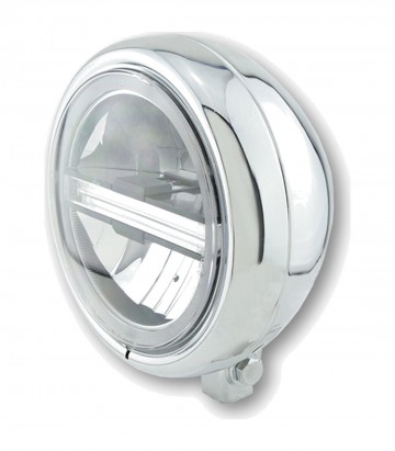 Highsider LED Headlight Pecos Type 6 146 mm in Chrome