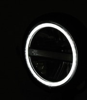 Highsider LED Headlight Pecos Type 6 146 mm in Chrome