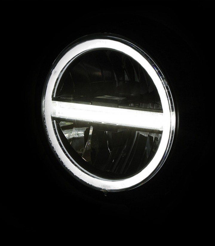 Faro Delantero LED Highsider Pecos Type 6 de 146 mm en Cromado