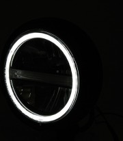 Faro Delantero LED Highsider Pecos Type 6 de 146 mm en Negro