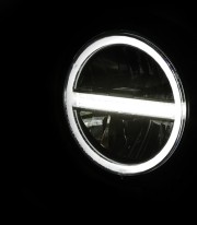 Highsider LED Headlight Pecos Type 6 146 mm in Black