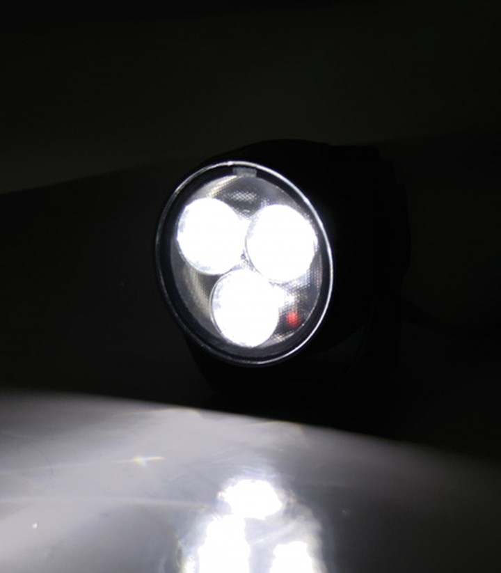 Faro Delantero LED Highsider Satellite en Negro