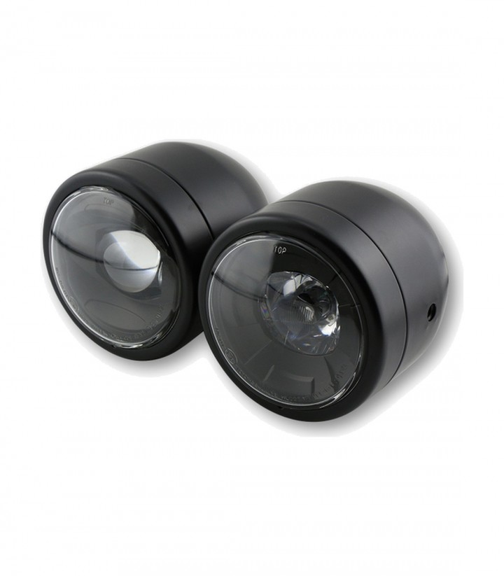Faro Delantero LED Highsider Twin 90 mm en Negro