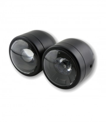 Faro Delantero LED Highsider Twin 90 mm en Negro