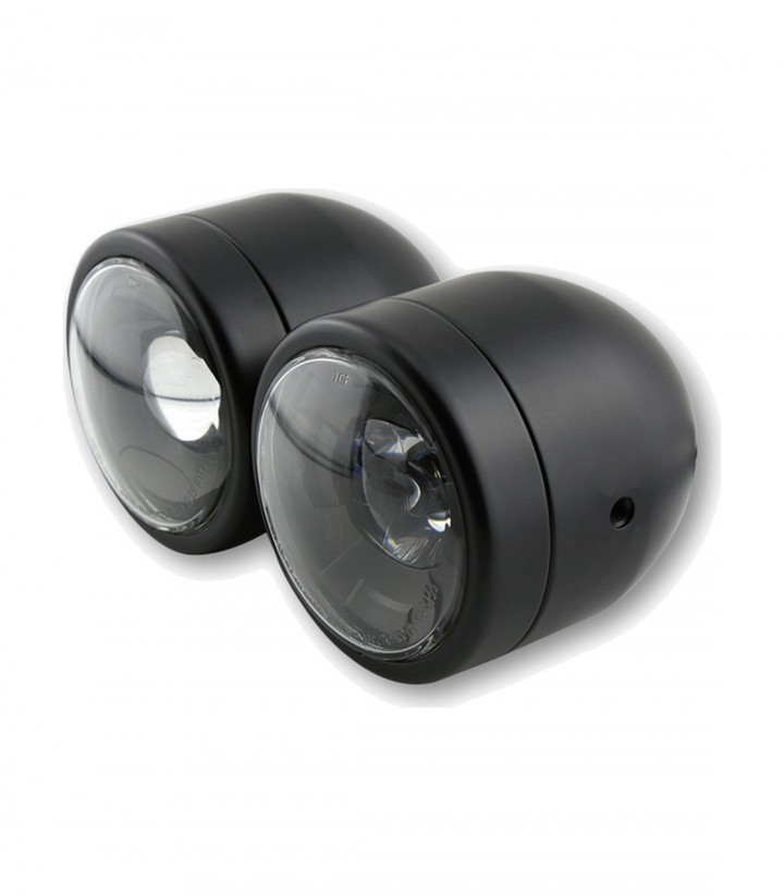 Faro Delantero LED Highsider Twin 90 mm en Negro