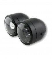 Highsider LED Headlight Twin 90 mm in Black