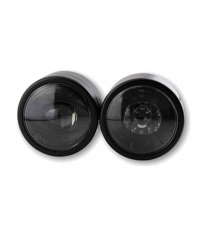Faro Delantero LED Highsider Twin 90 mm en Negro
