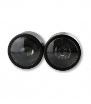 Highsider LED Headlight Twin 90 mm in Black