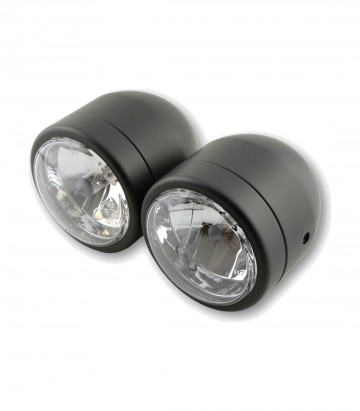 Highsider 90 mm Headlights with Mount in Black