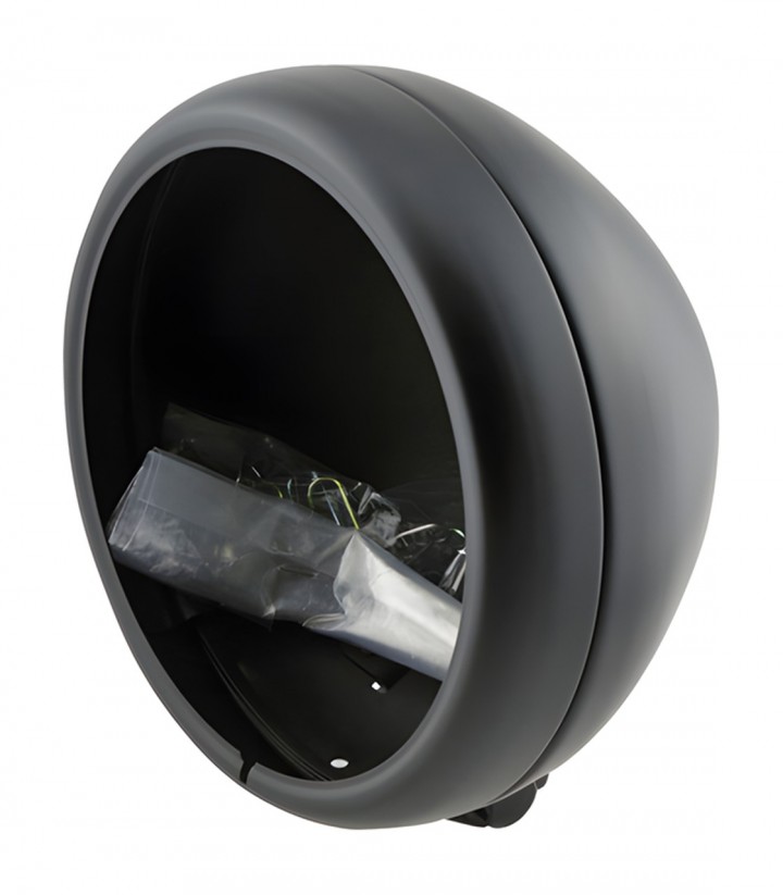 Highsider Headlight Housing Pecos 146 mm Bottom Mount in Satin Black