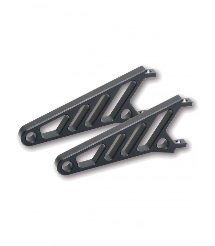 Scheinwerferhalter Highsider (lang) CNC-Aluminium in Schwarz
