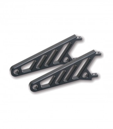 Scheinwerferhalter Highsider (lang) CNC-Aluminium in Schwarz