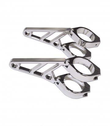 Highsider Headlight Mounts Ø 42-43 mm in Chrome