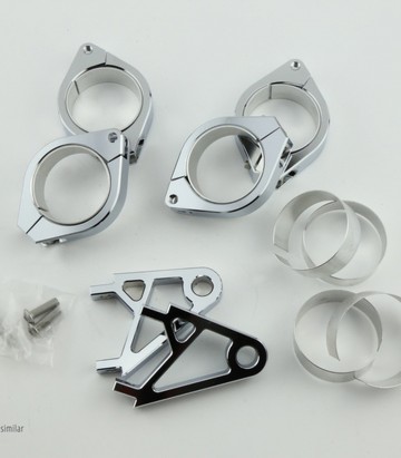 Soportes de Faro para Horquilla Highsider (Extra Corto) Aluminio CNC Ø 42-43 mm en Cromado